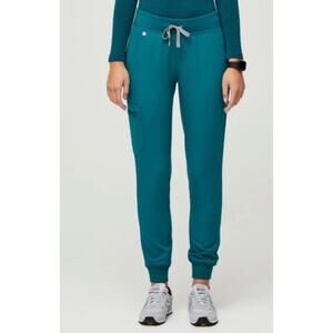 Figs High Waisted Zamora Jogger Scrub Pants™ Tall XS Pacific Blue